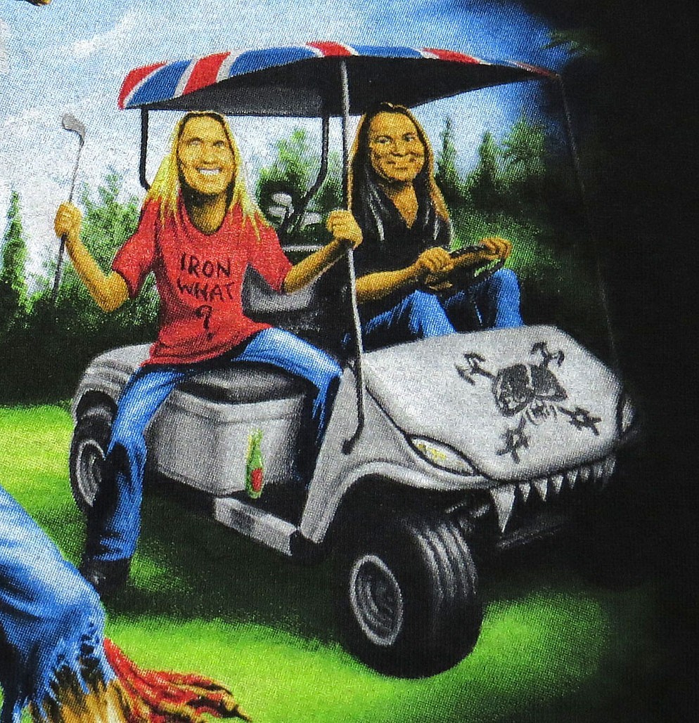vtg Iron Maiden FC EDDIE GOLF FLORIDA 2011 t-shirt Final Frontier Dates FAN CLUB gallery