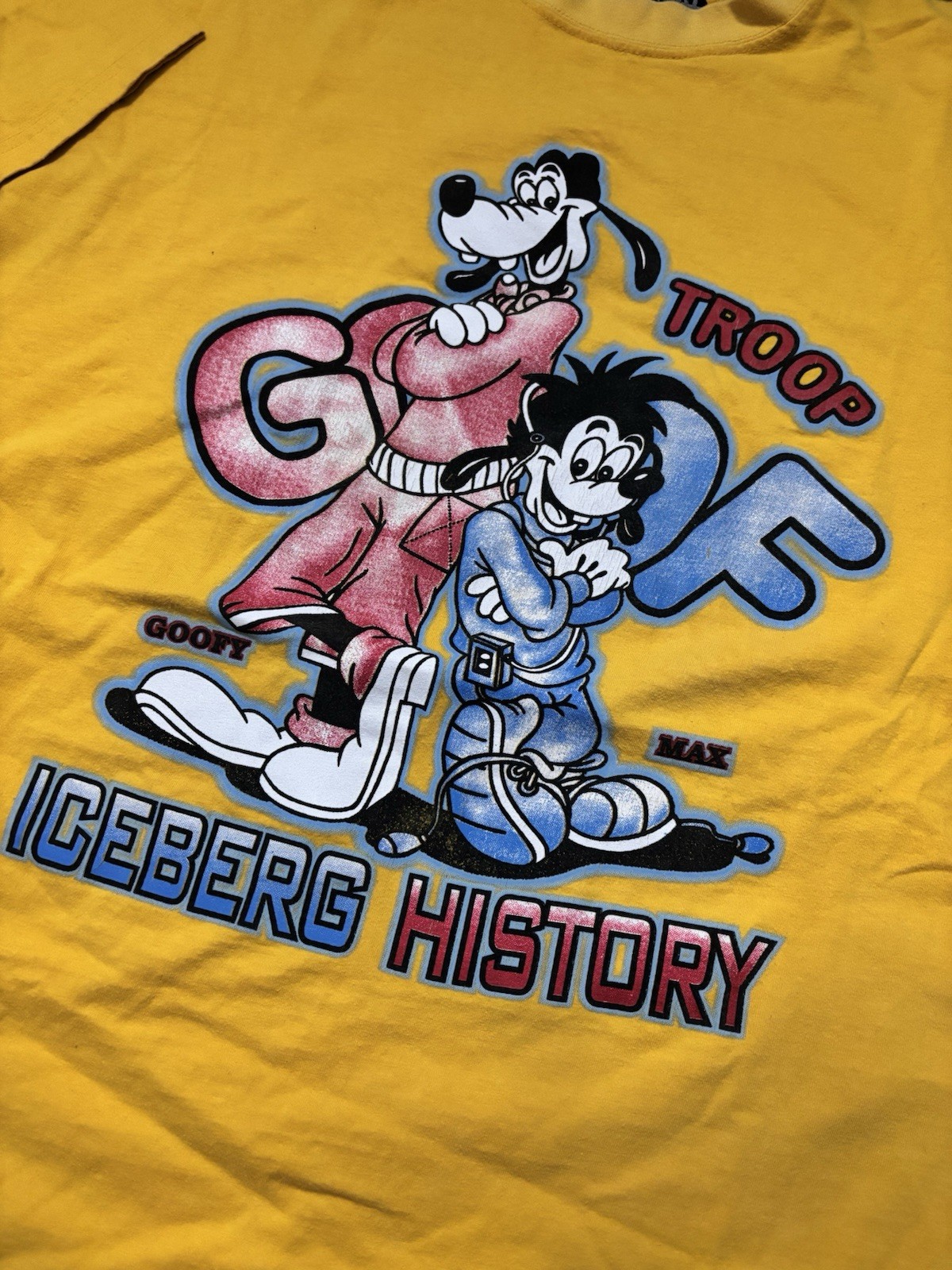 Vintage Iceberg Goofy & Max Troop Goof Shirt Size XL? gallery