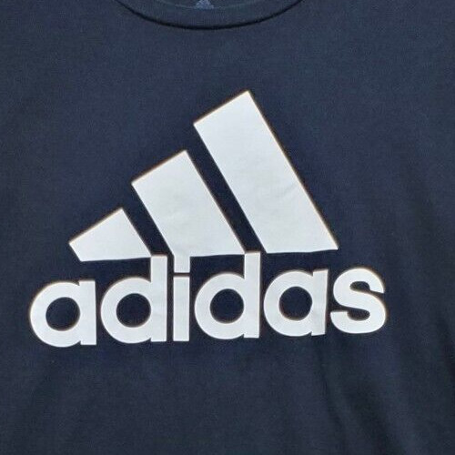 Adidas T-Shirt Men's L Black Crew Neck Graphic Pullover Easy Care Stretch Casual gallery