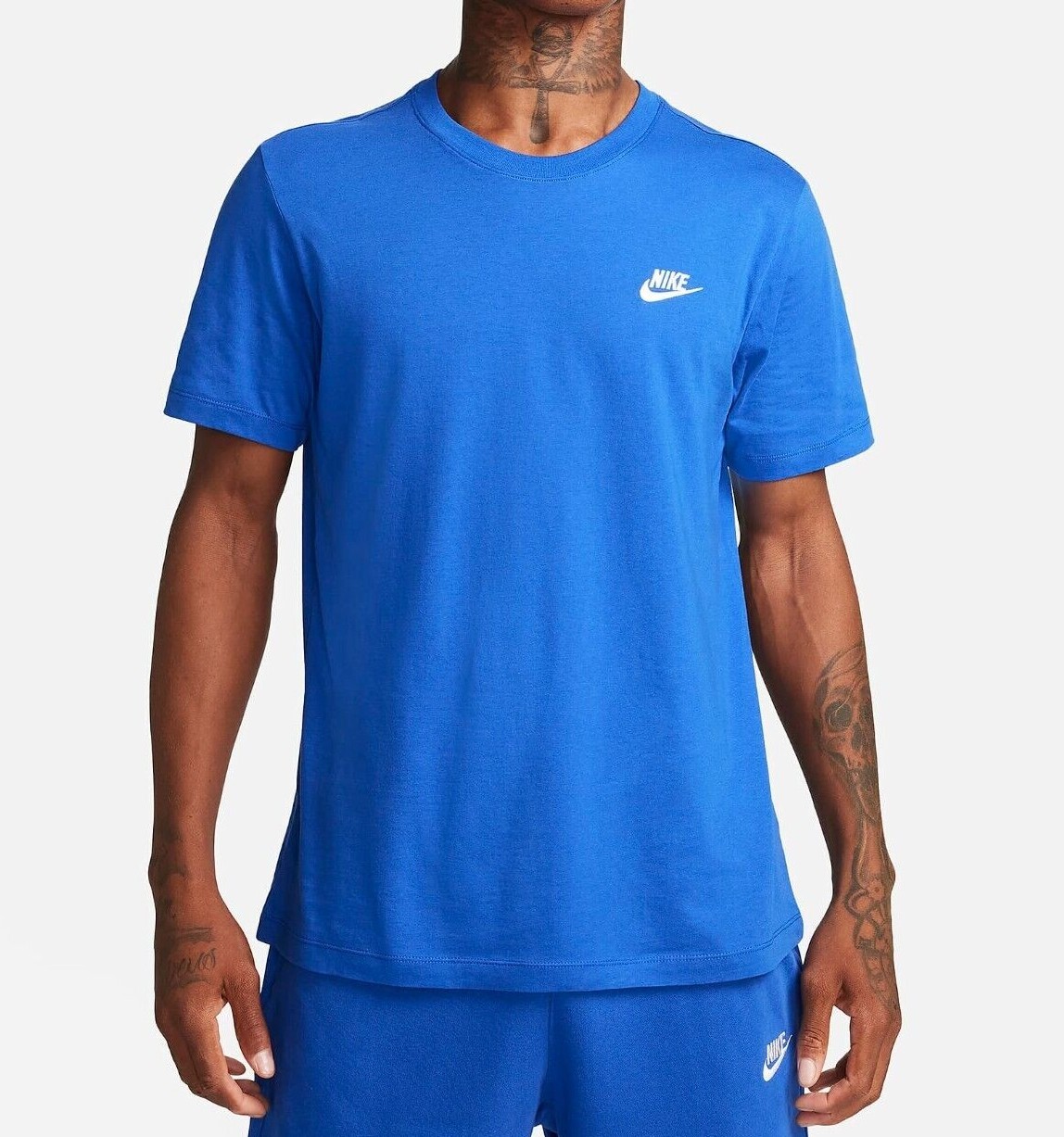NWT Men's Big & Tall NIKE Crew Neck Sportswear Training T-Shirt Royal Blue gallery