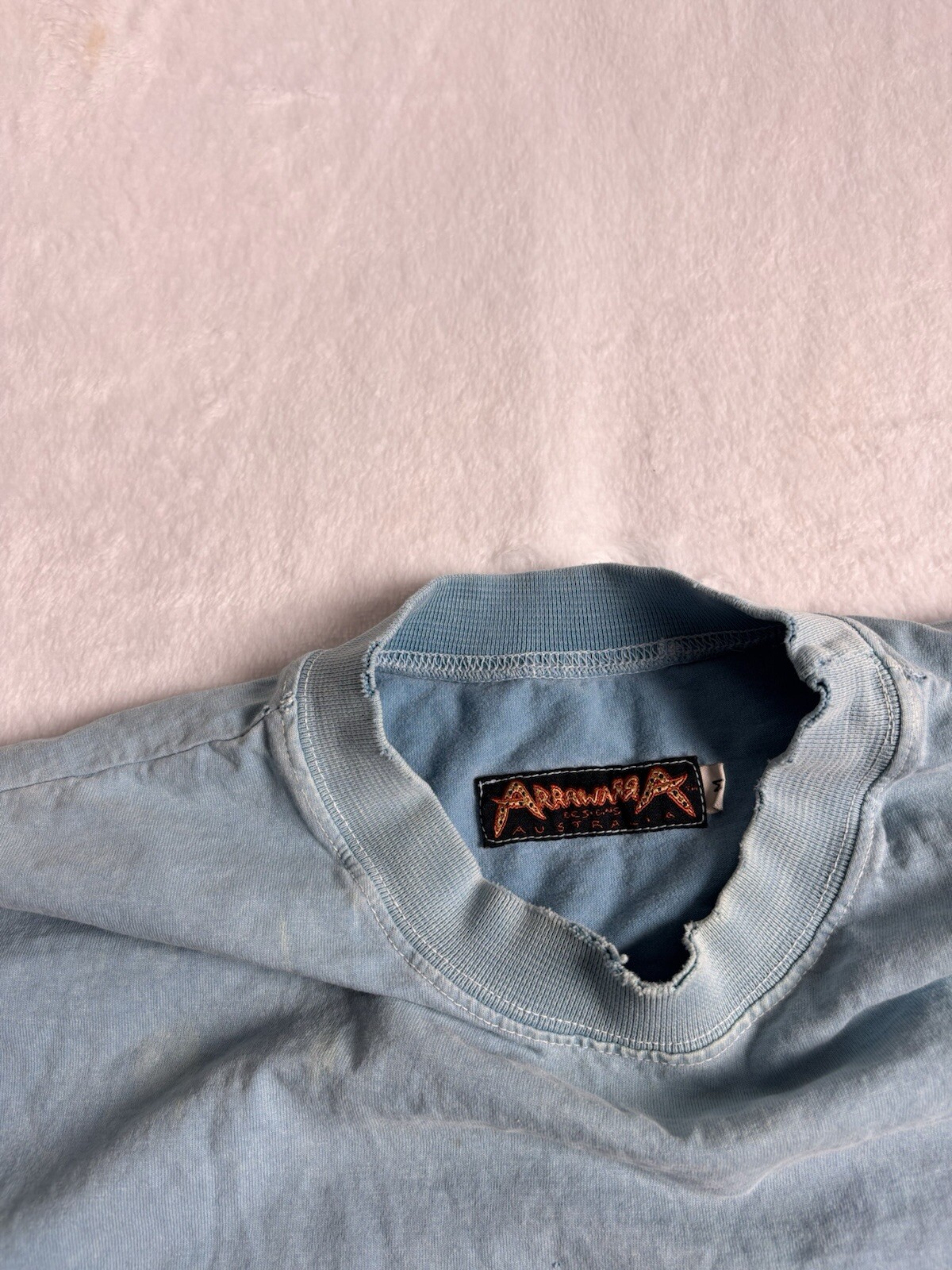 VTG Arrawarra Australia Universal Freedom Blue Shirt Distressed Men's Medium * gallery