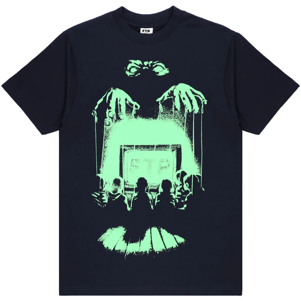 FTP fuckthepopulation 'Pupeteer' Tee (Navy) GLOW IN THE DARK XXL Brand New gallery