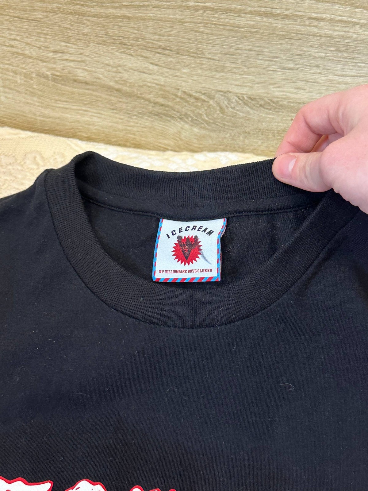 Vintage BBC Icecream Big Logo T Shirt Mens Size L Black gallery
