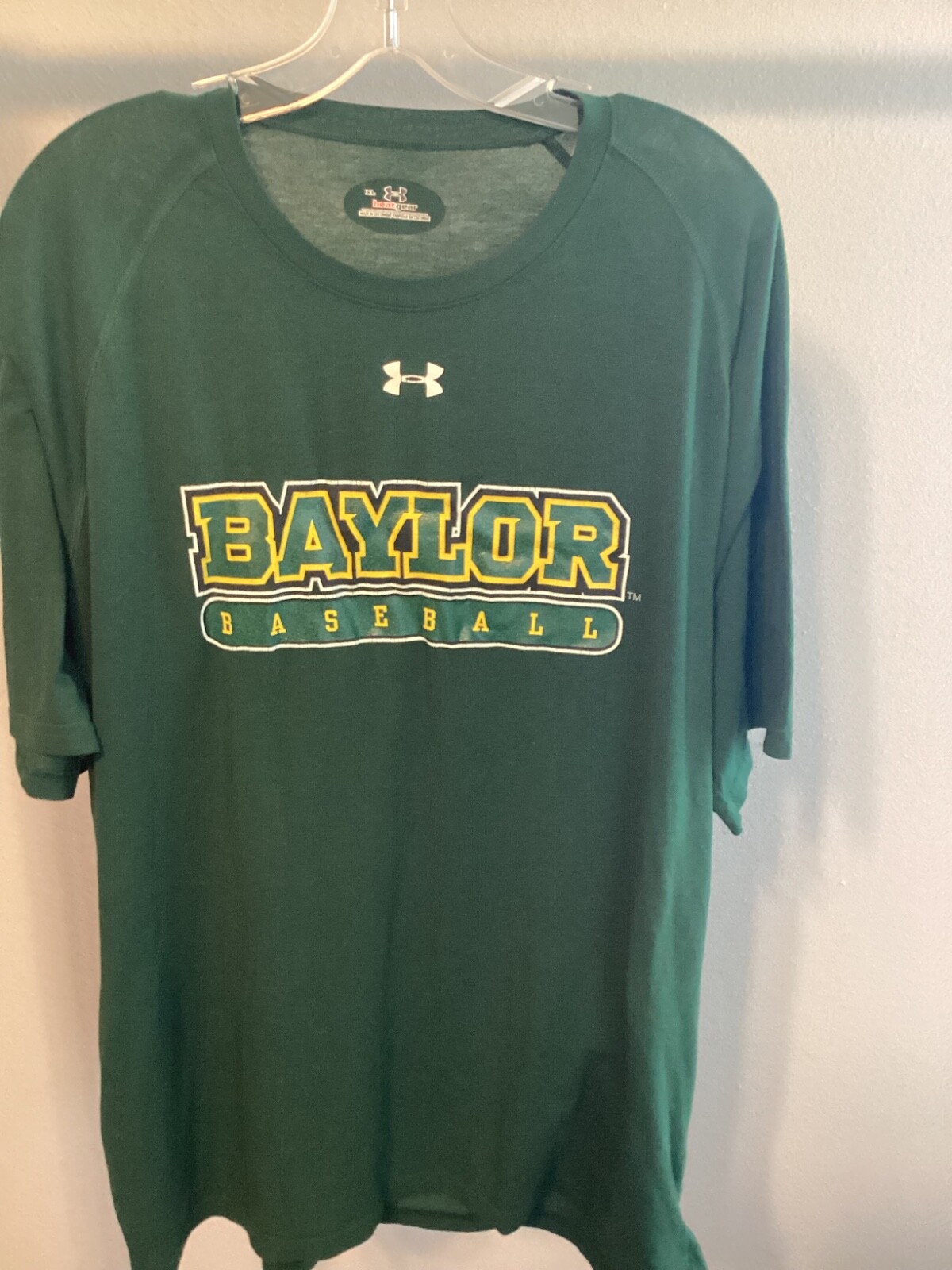 XL Mens Under Armour Heat Gear Baylor Bears college baseball workout shirt Waco