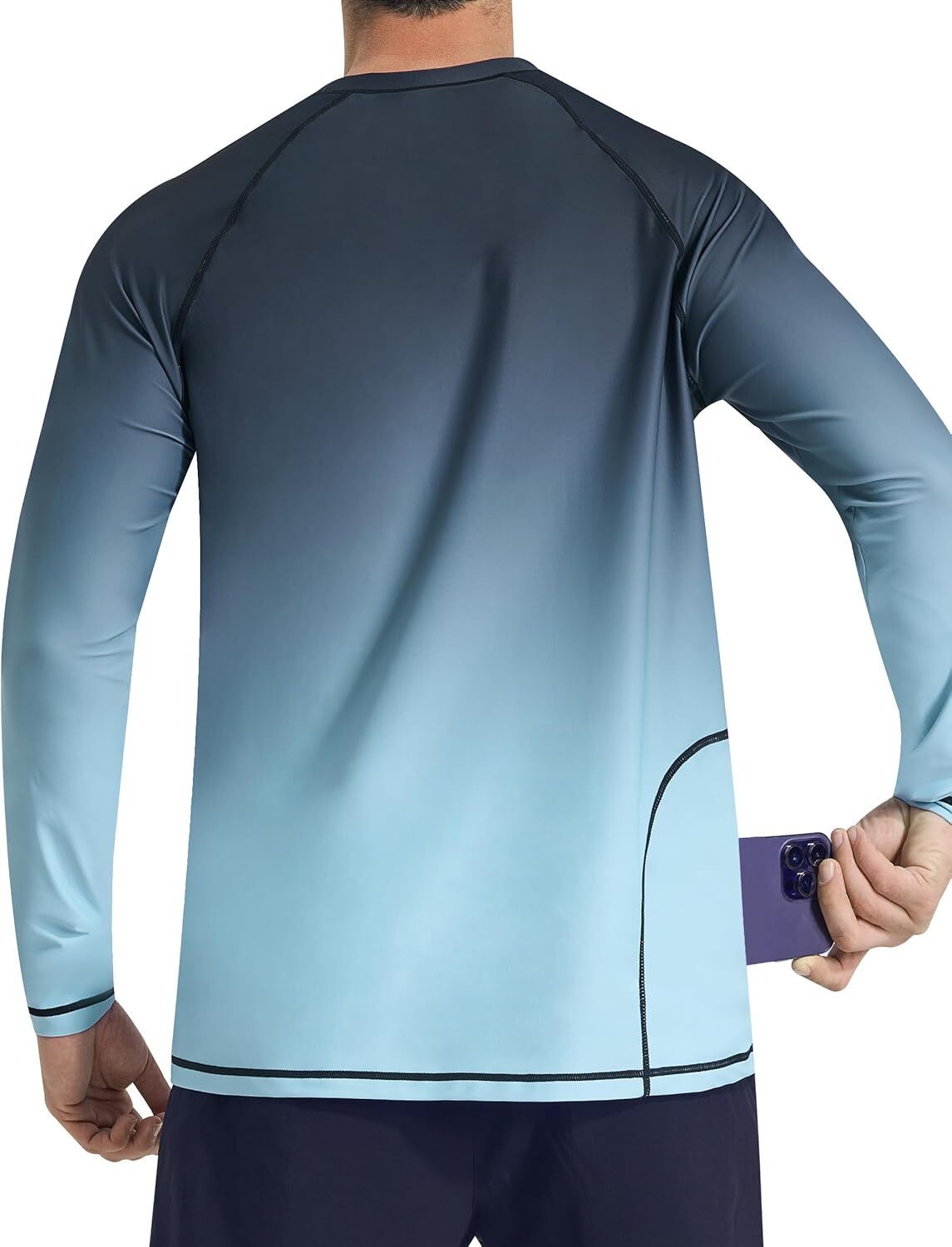 Men's UPF 50+ Quick Dry Rash Guard Swim Shirt for Beach Fishing Outdoor Sports gallery
