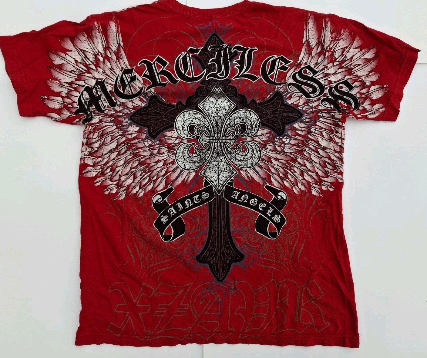 Xzavier Merciless Saints Angels Cross Angel Wings AOP Y2K Grunge Emo Goth Celtic gallery