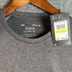 Mens Under Armour Tech 2.0 SS Tee Size M Gray-New With Tags