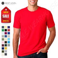 NEW Next Level 100% Cotton Men’s Premium Fitted Crew Neck 2XL-3XL T-Shirt B-3600