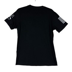 Grunt Style Shirt Mens Small Black Thin Green Line US Flag Superhero Graphic Tee