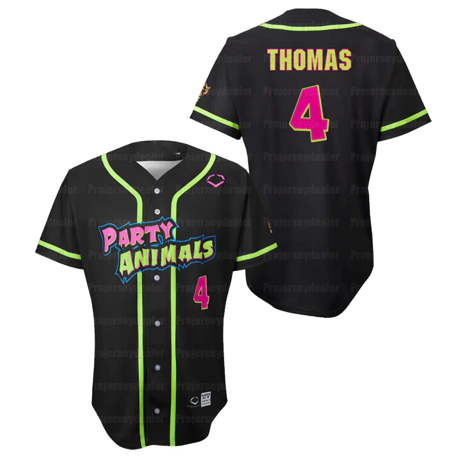 Party Animals #4 Thomas Jersey Baseball Jersey Team AOP 3D Shirt AB20 gallery