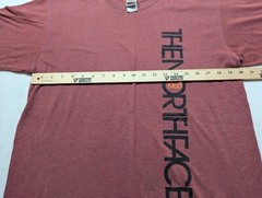 The North Face Shirt Red Maroon Text Logo Established 1968 Medium