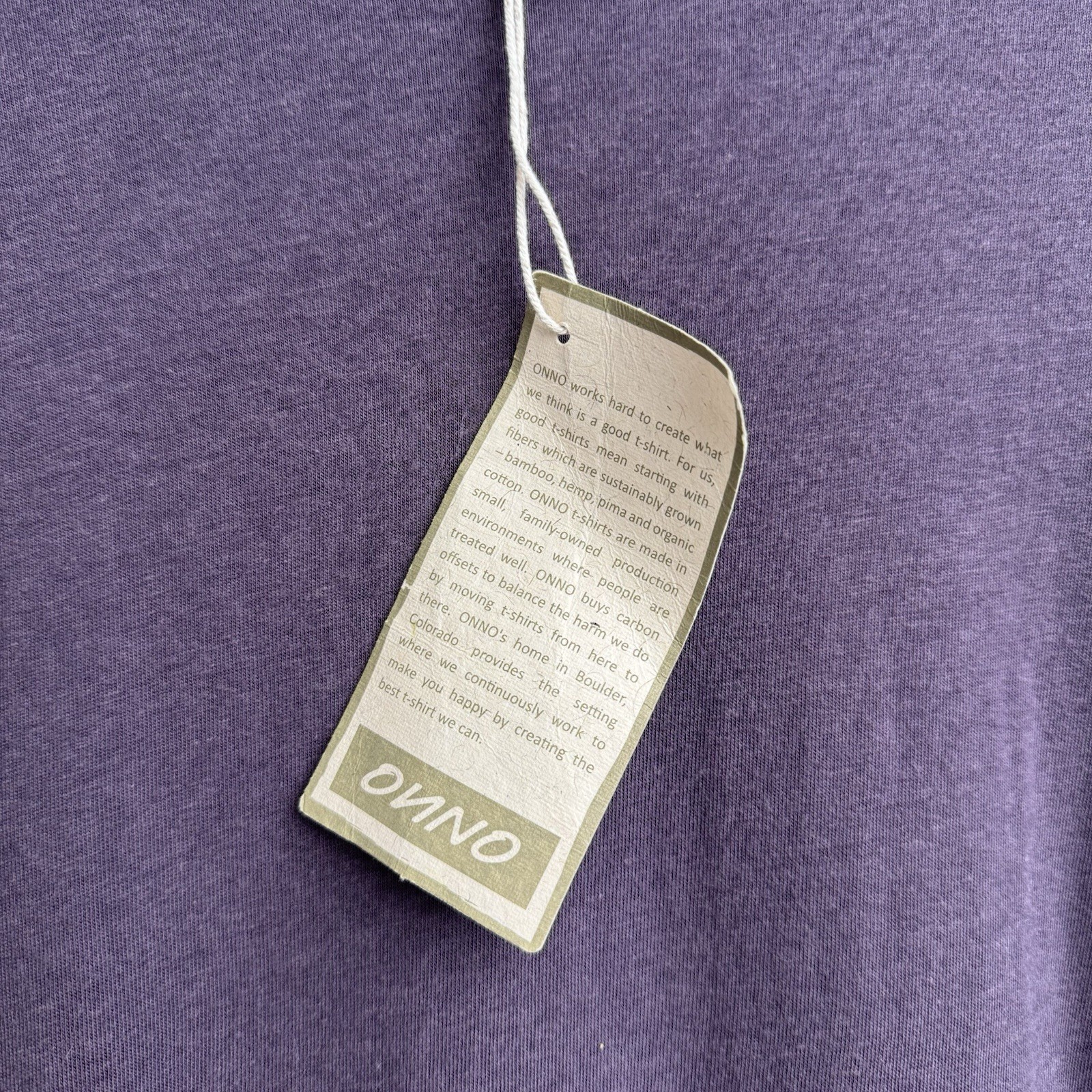 Onno Organic Cotton Shirt Mens XXL Purple Bamboo Blend Eco Friendly Basic NWT gallery
