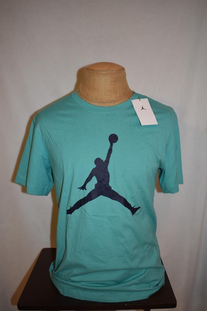 Jordan Men's Jumpman Short Sleeve T-Shirt CJ0921-393 Teal/Midnight Navy NWT gallery