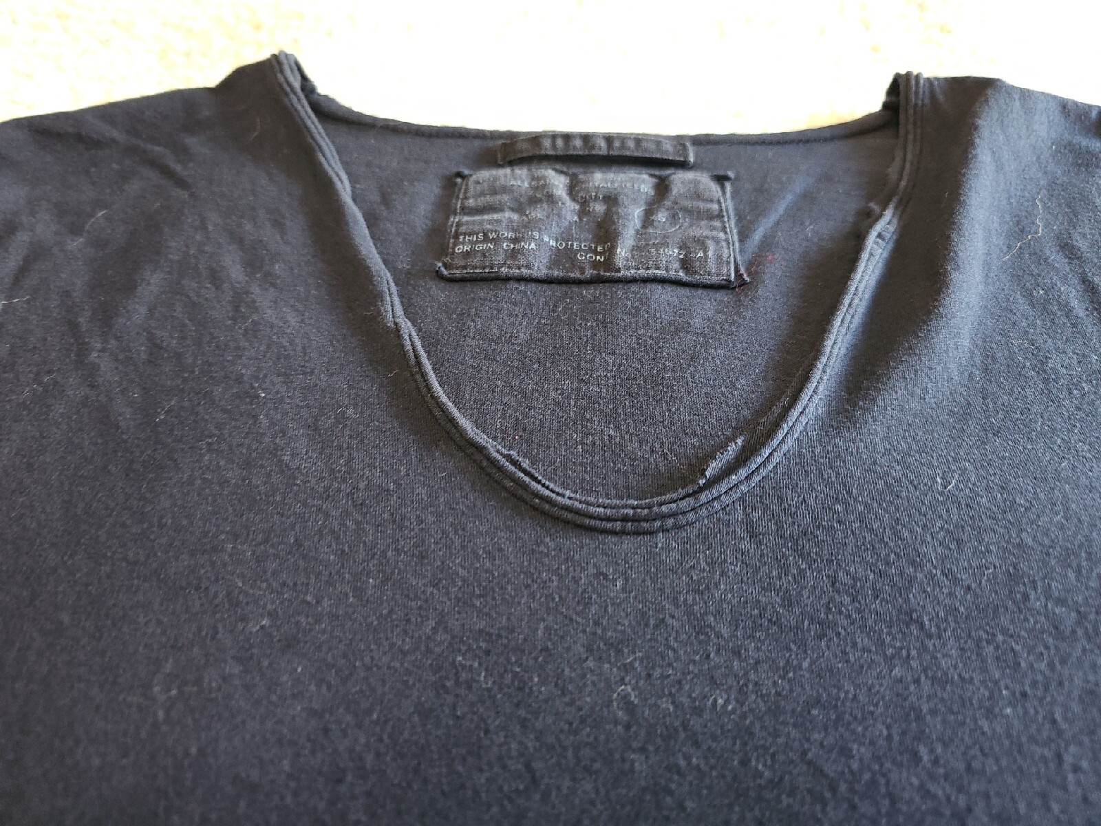 ALLSAINTS Spitalfields Jacks Place Blue S/S Tonic Scoop Neck Shirt Sz XS gallery