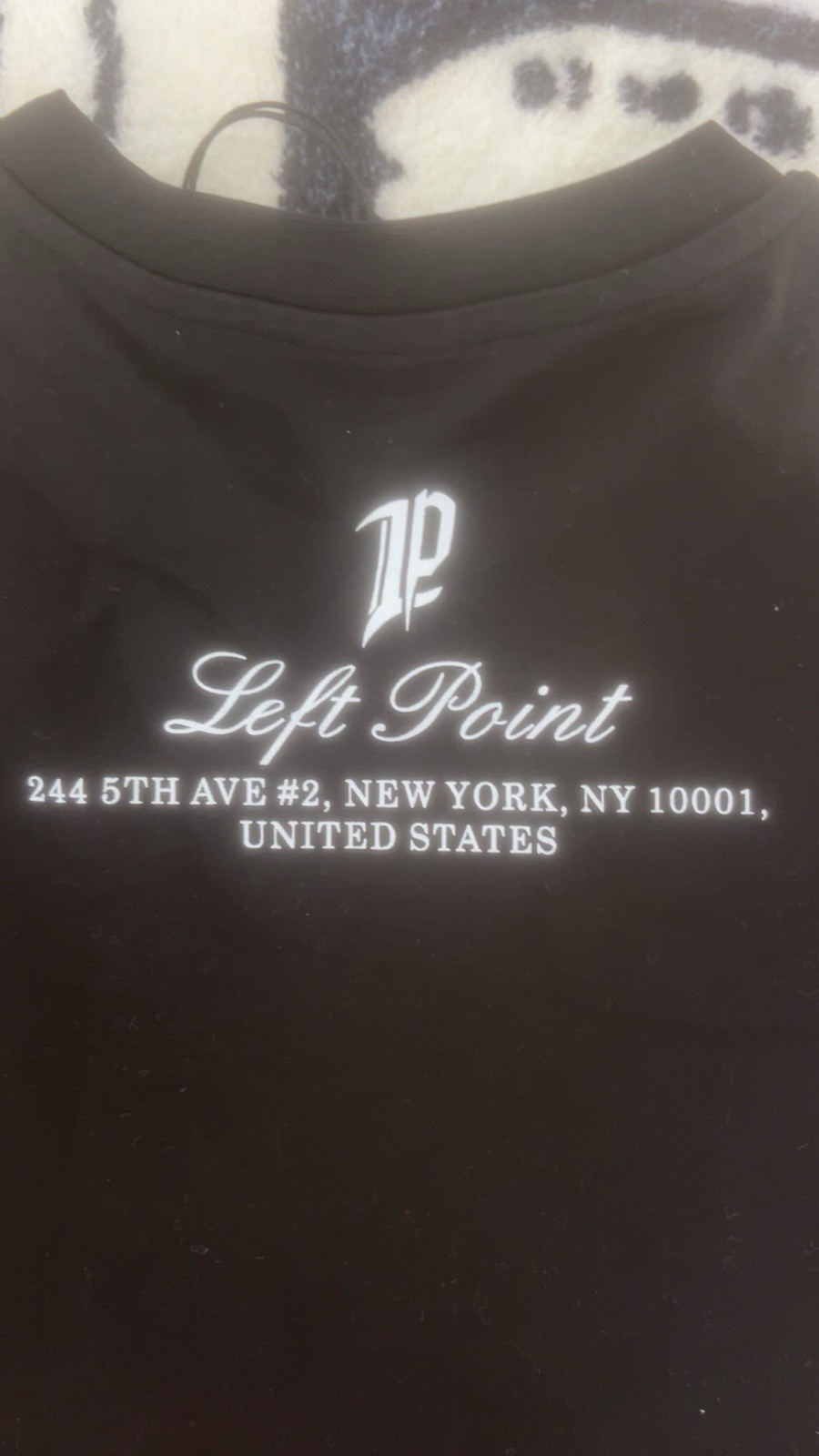 Left Point Lion Graphic Black Cotton T-Shirt Embroidered Logo Milano Men's M gallery
