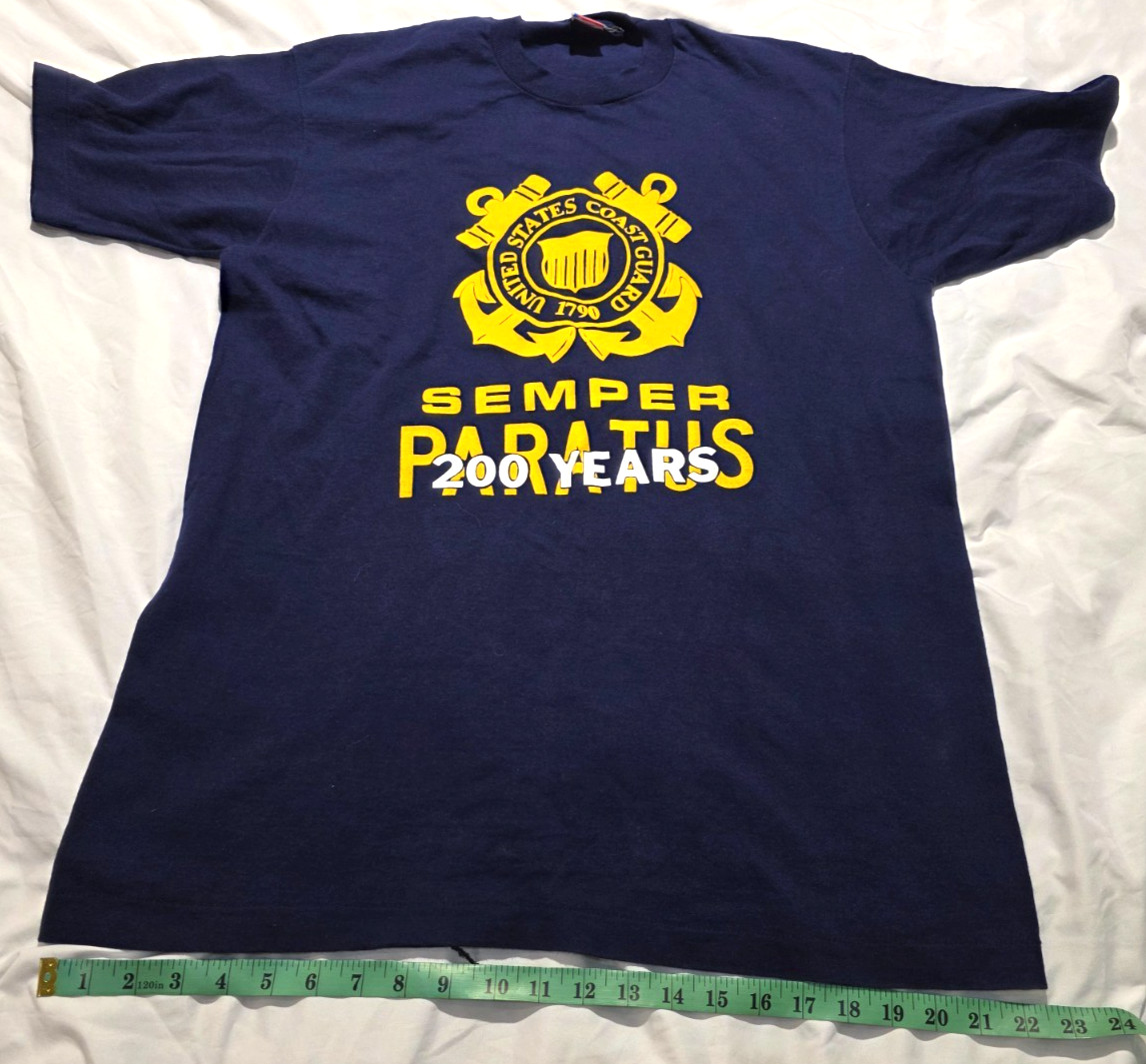Vintage United States Coast Guard Semper Paratus 200 Year Anniversary T-Shirt XL