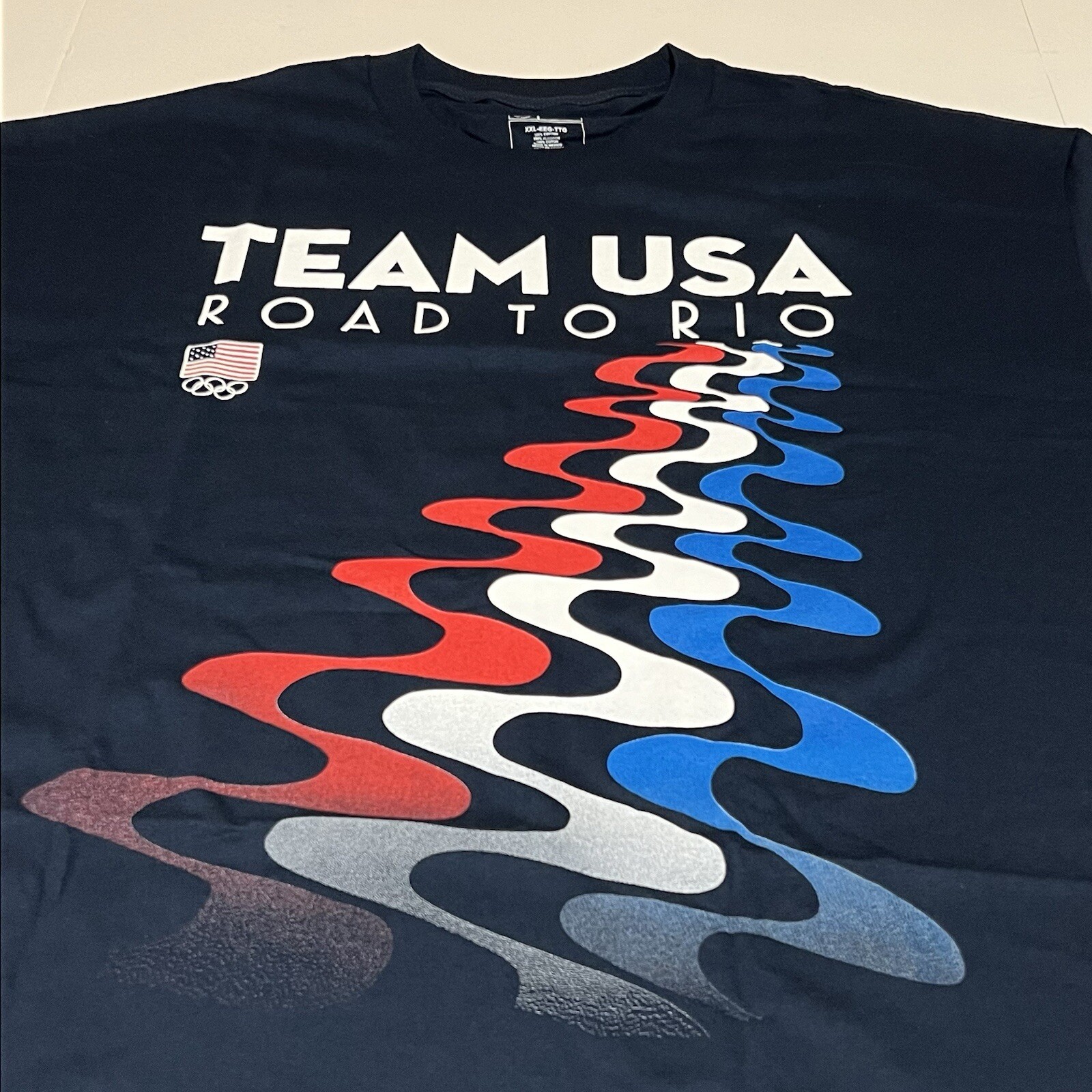 Team USA Road To Rio Olympics T Shirt Navy Blue 2016 Olympic Men’s XXL NWT gallery