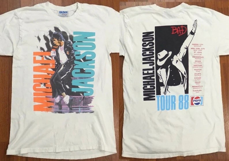 Michael Jackson Bad Tour 1988 Vintage Concert Graphic T-Shirt gallery