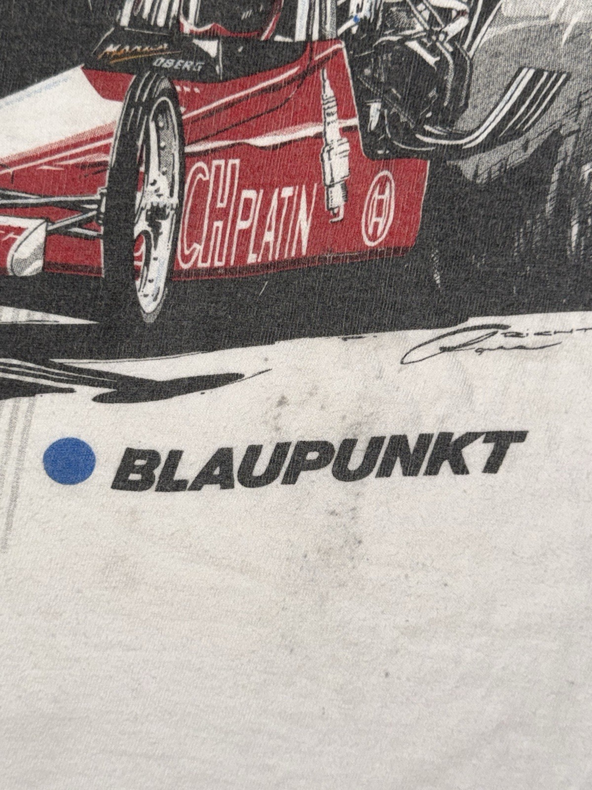 Vintage Bosch Racing T-Shirt Size M White 80s Platin Car Graphic Single Stitch gallery