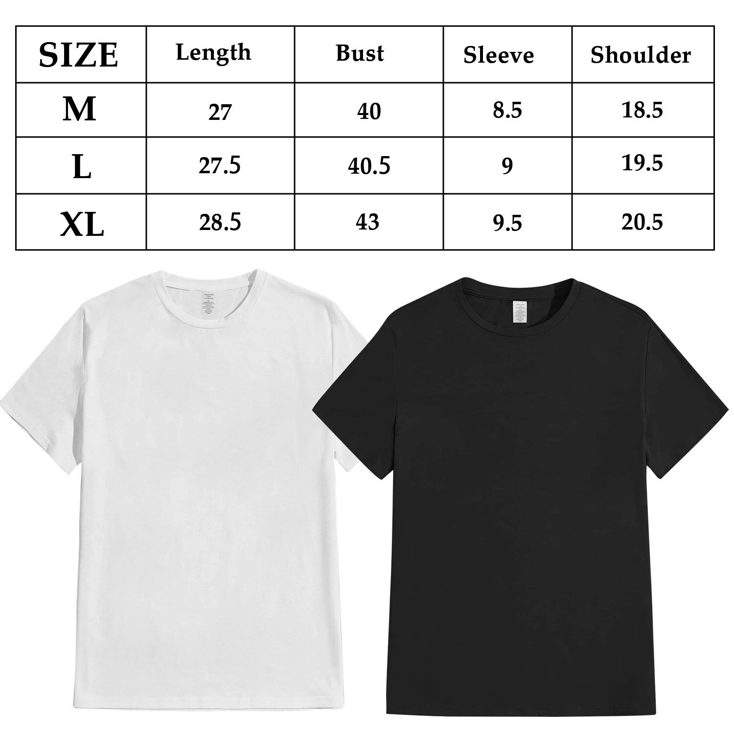 New Men's Heavyweight Cotton Double Yarn Drop Shoulder Round Neck T-shirt Casual gallery