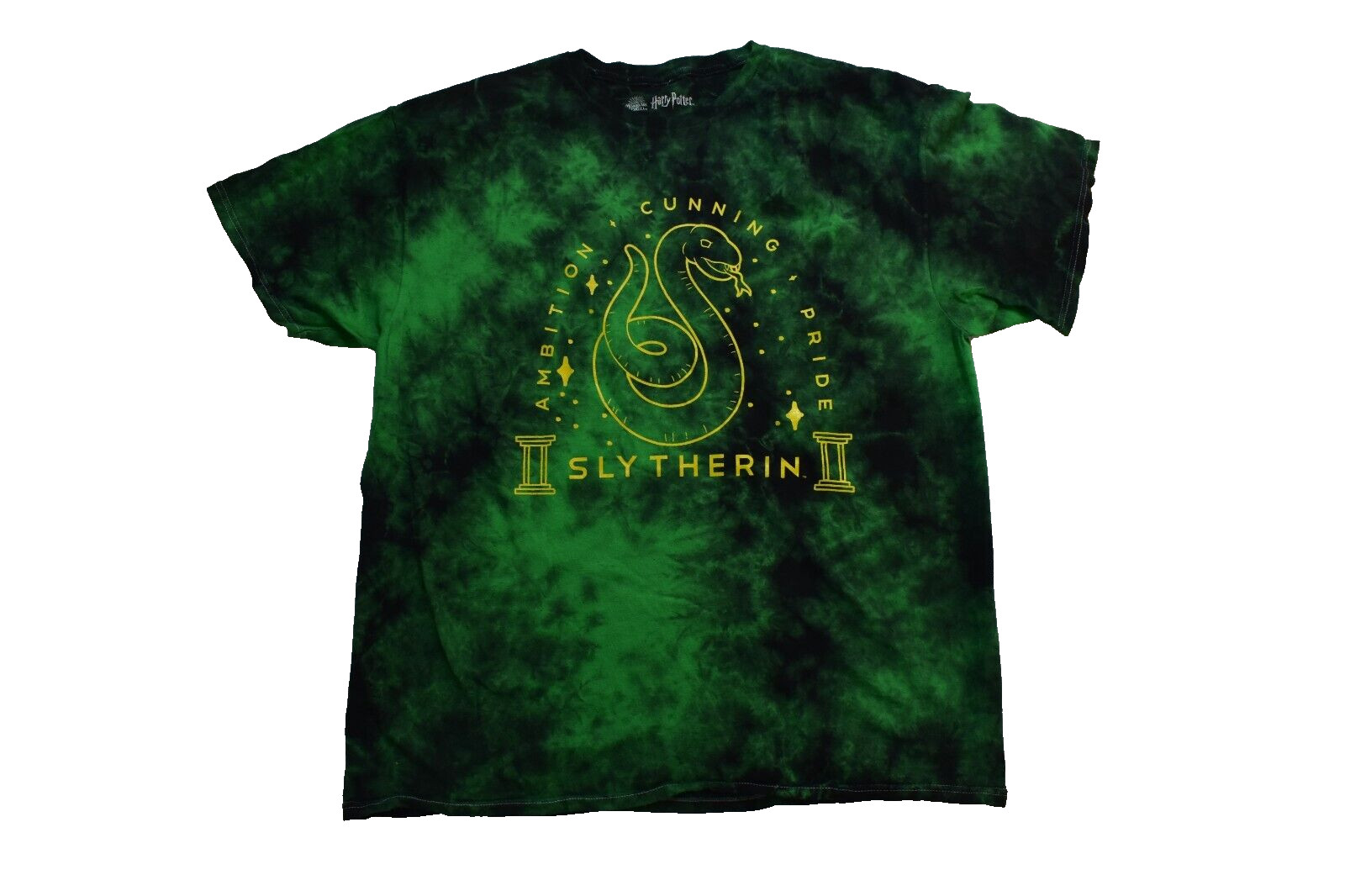 Harry Potter Mens Slytherin Ambition Cunning Pride Tie Dye Shirt New S-XL gallery