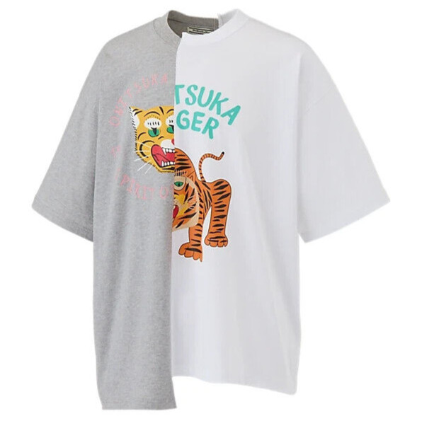 Onitsuka Tiger GRAPHIC TEE Cotton Asymmetrical Remake Style 3 Colors JAPAN NEW gallery