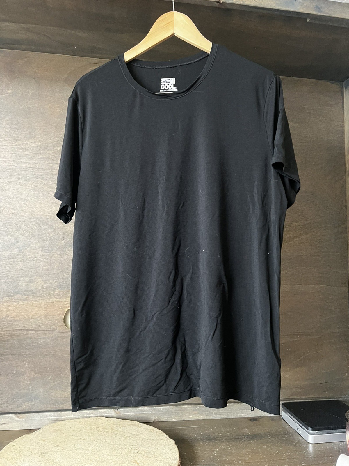 32 Degrees Cool TShirt Men's Size Large Black Lightweight SUPER THIN SLEEP SHIRT gallery