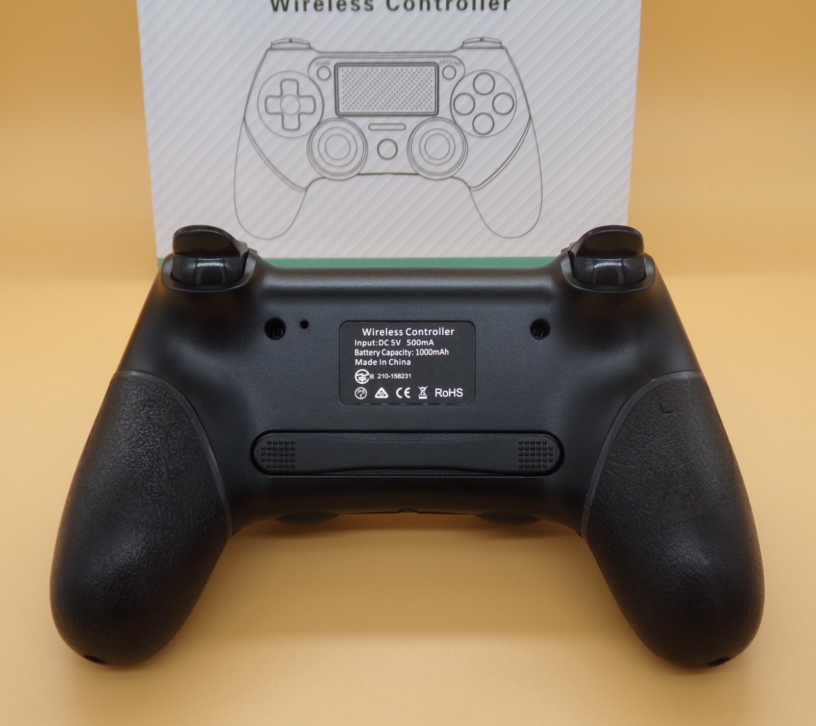 Wireless Controller for PS4, Wired P-4 Pro Controller with Paddles, Black P-4