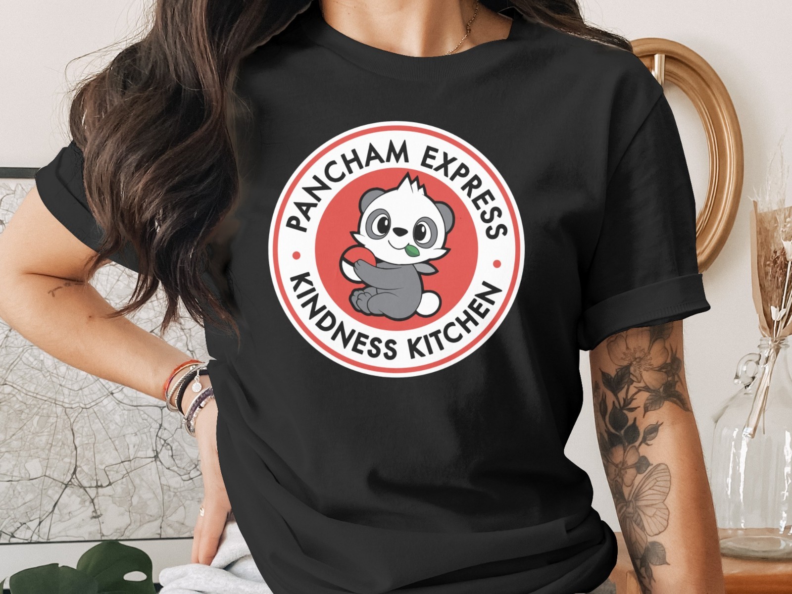 Pancham Express Kindness Kitchen Funny Panda Parody T-Shirt Anime Inspired Gamer