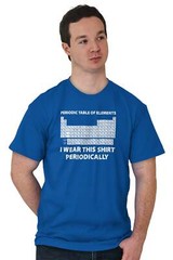I Wear This Periodically Funny Science Joke Womens or Mens Crewneck T Shirt Tee