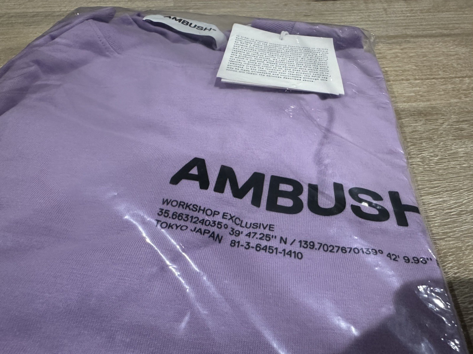 Ambush Jersey Workshop Shirt Lavender Size Small S NWT Retail $250 gallery