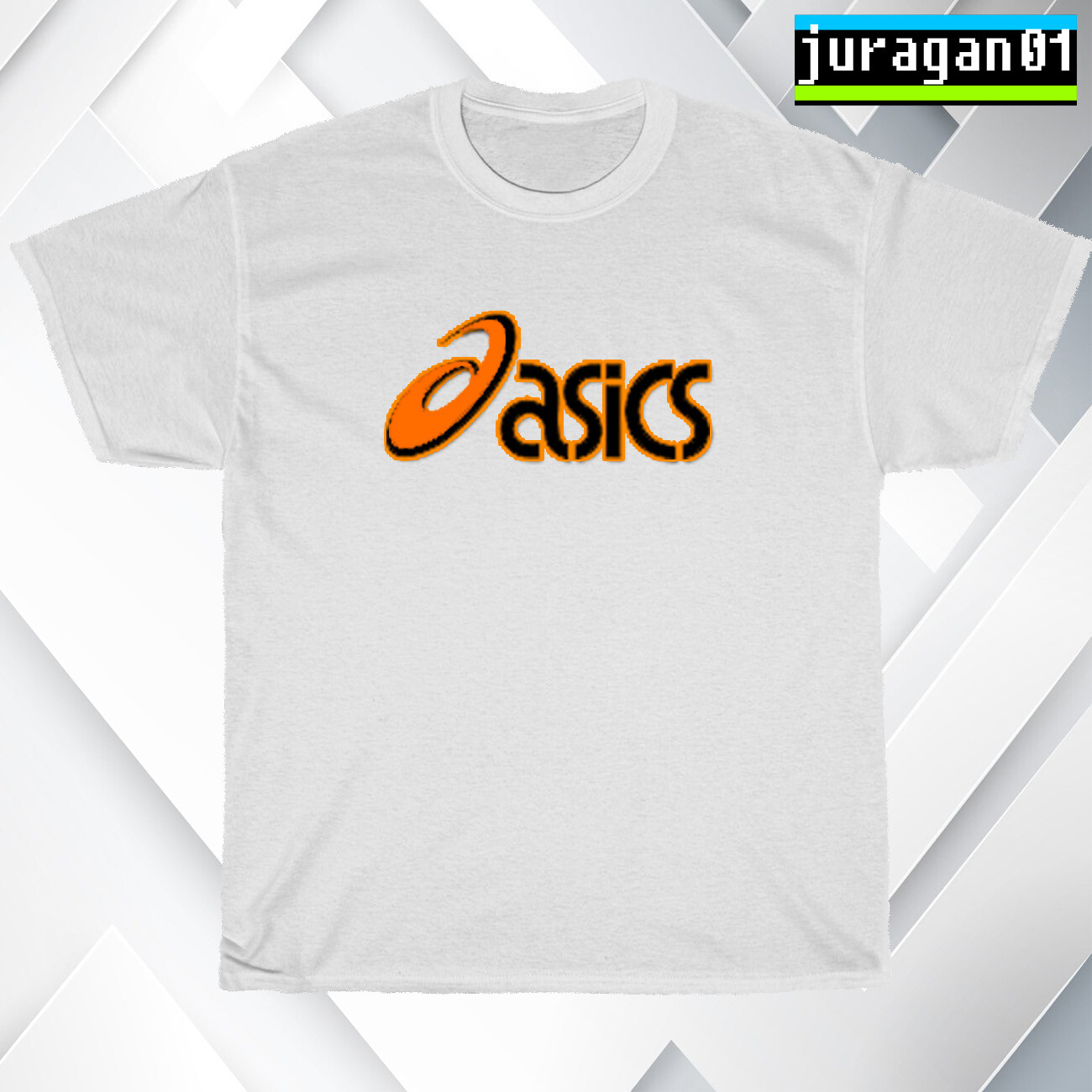 New Retro Asics Logo Black/Navy/Sport Grey/White Men's T-Shirt S-5XL gallery