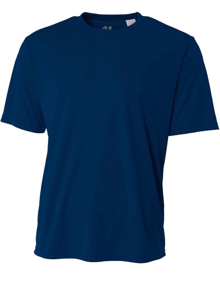 A4 Men’s Size 3XL Navy Cooling Performance Crew Short Sleeve Tee #38997