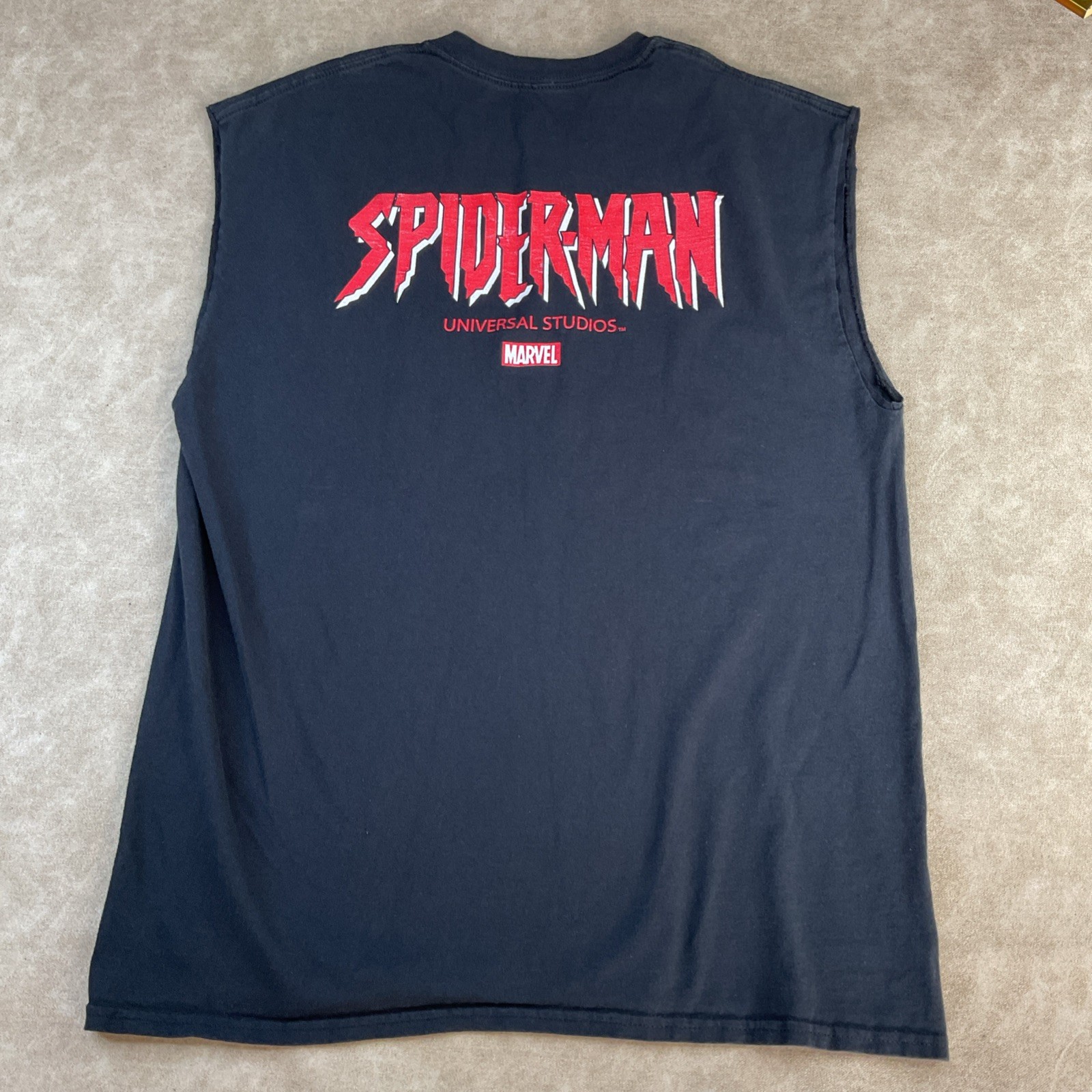 Spiderman T-Shirt Sz L Universal Studios Parks Marvel Graphic Tee Double Sided gallery