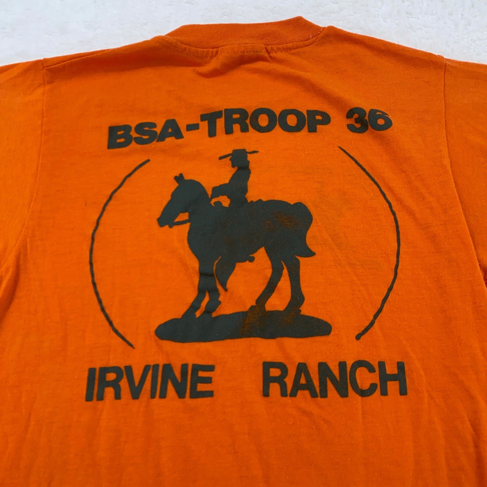 vintage 80s BSA-TROOP 36 IRVINE RANCH HORSE T-Shirt 2XS animal