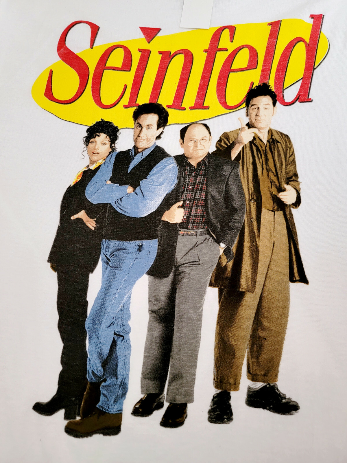SEINFELD Shirt Mens 2XL XXL White Cast JERRY KRAMER GEORGE Casual NWT