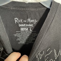 Ripple Junction Rick & Morty Shirt Trolls Black Graphic Short Sleeve Crew Large