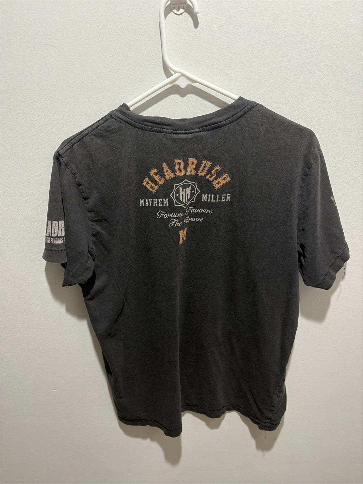 Jason Mayhem Miller Vintage T Shirt Headrush Size Lg Black Double Sided UFC gallery