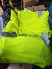 2 TSA High Visibility Yellow Short Sleeve Waste Management Shirt 5 XL