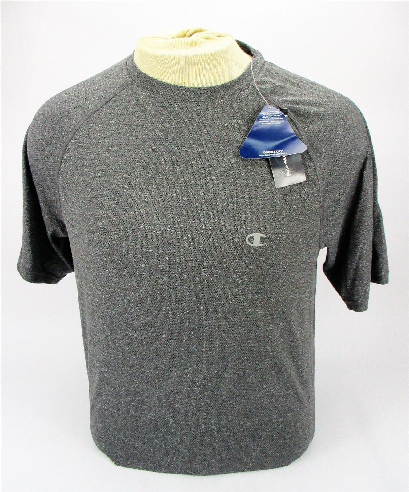 Champion Elite Moisture Wicking Double Dry Gray Black Heather Men’s T-shirt