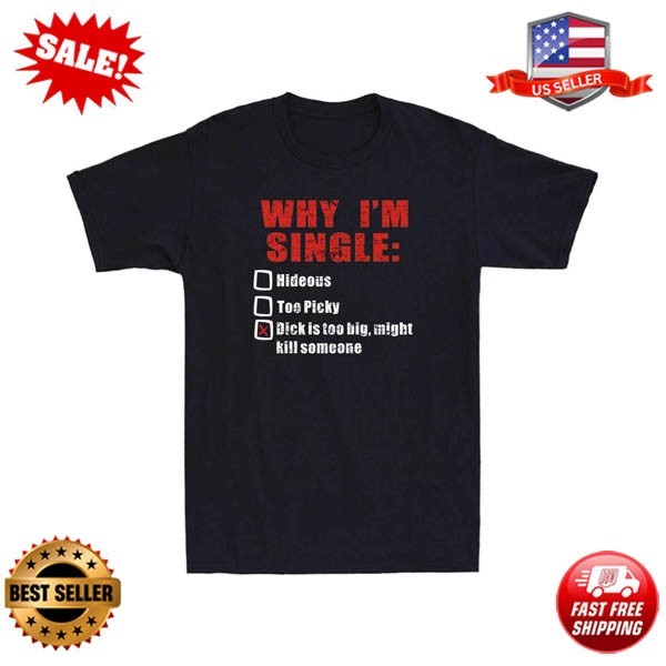Why I'm Single Hideous Too Picky Dick Is Too Big Funny Saying Gift Men's T-Shirt gallery