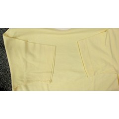 70s Fruit Loom Action Knits Ringer T-Shirt Pique Pale Yellow Mens M