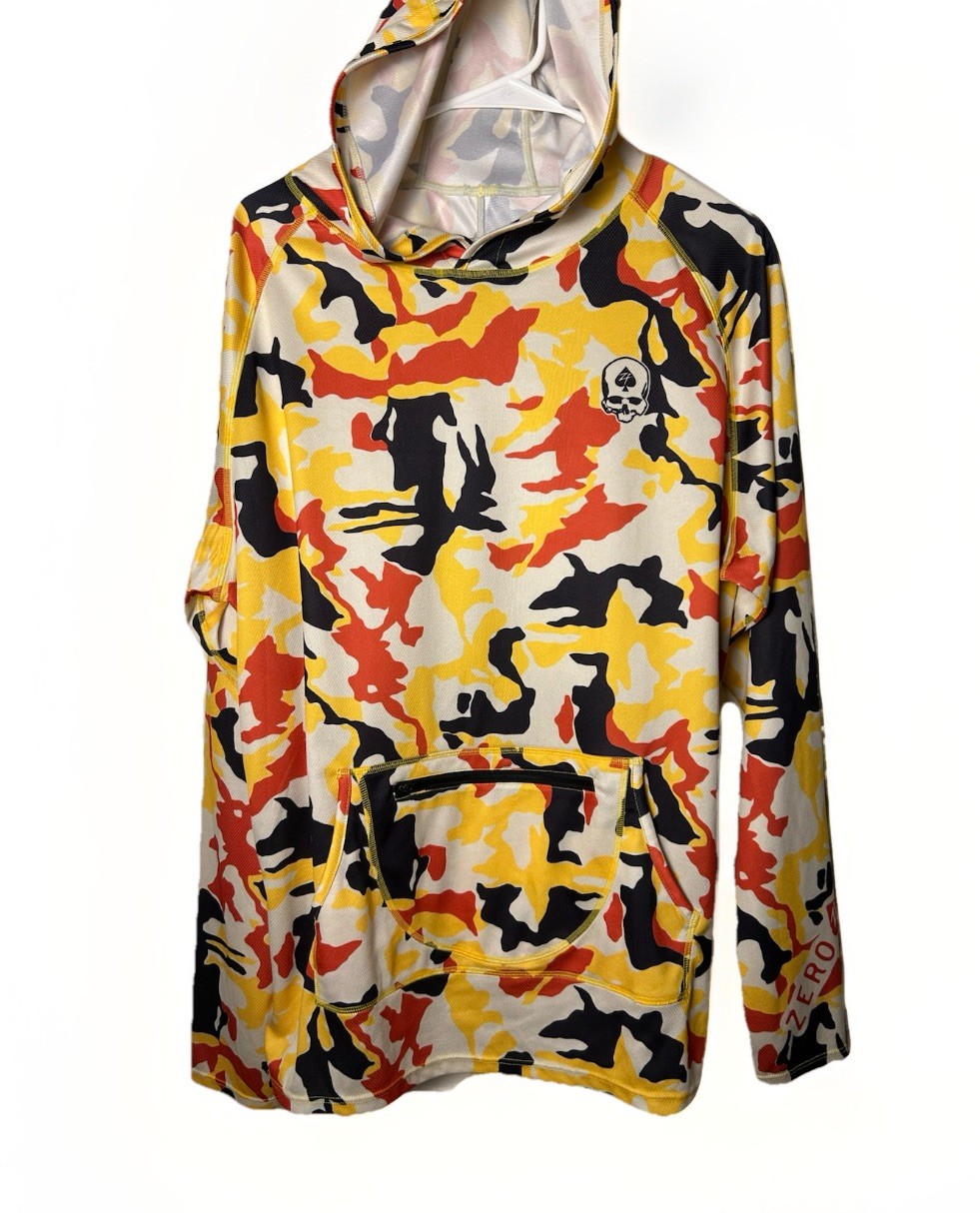 Zero Foxtrot XL HOODED RASH SHIRT W/KANGAROO POCKET MULTI COLOR CAMO