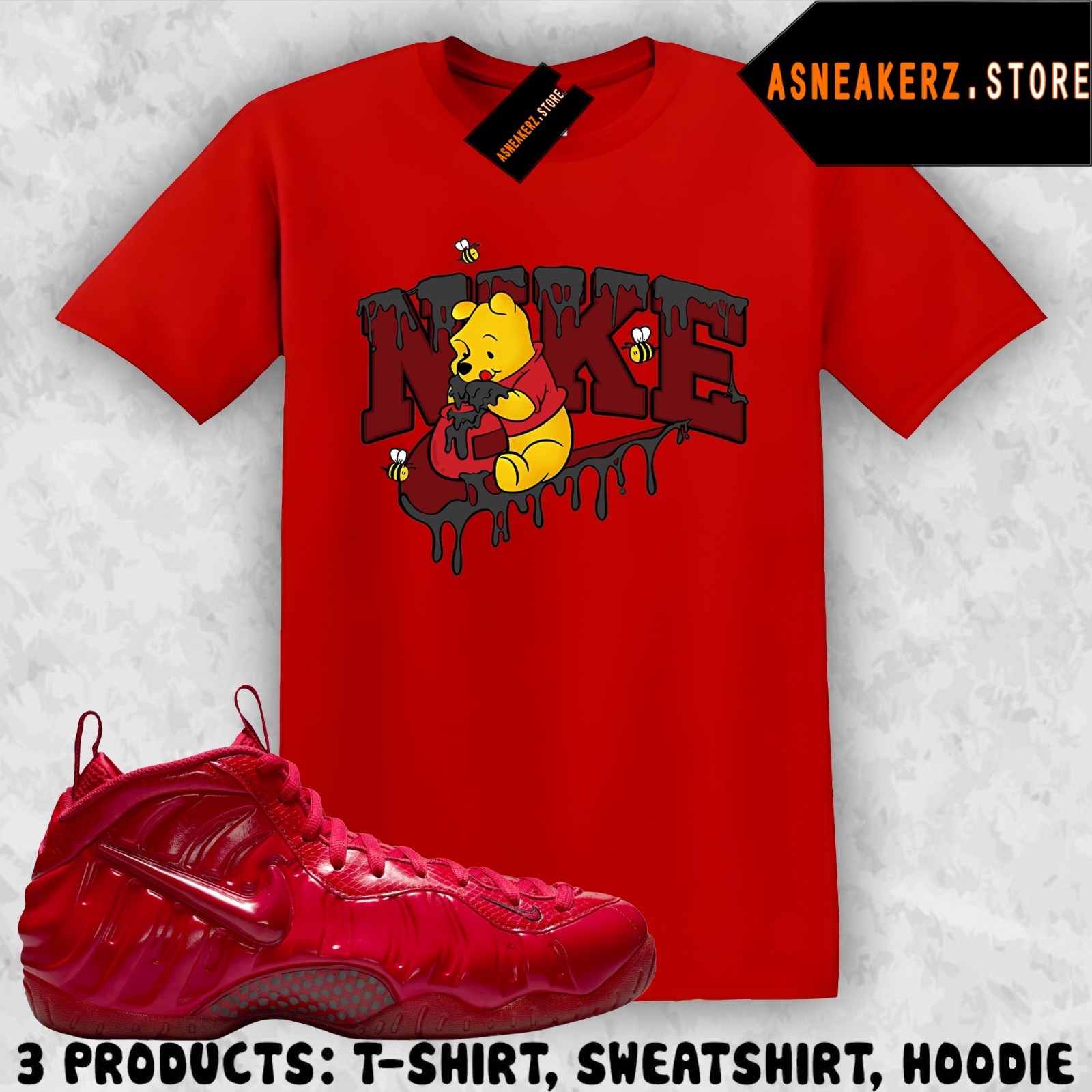 Shirt Match Foamposite Pro Gym Red 2026 Sneaker Matching Tee Sweet Winnie Pooh gallery