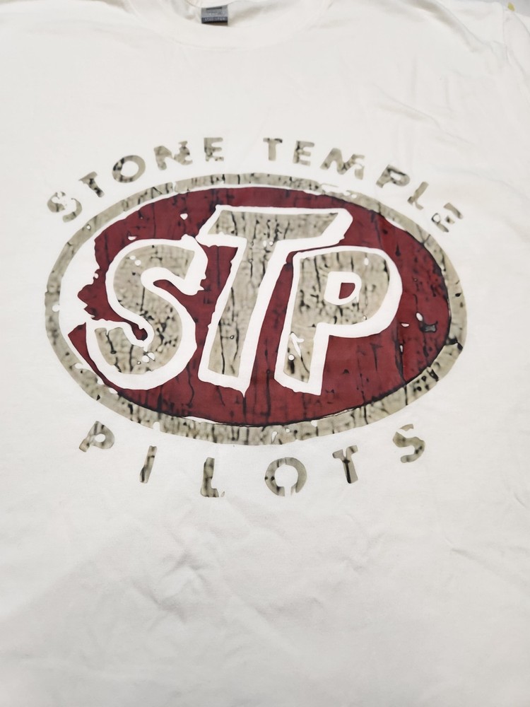 Stone Temple Pilots STP White Digiprint Apparel Premium T-Shirt 2XL