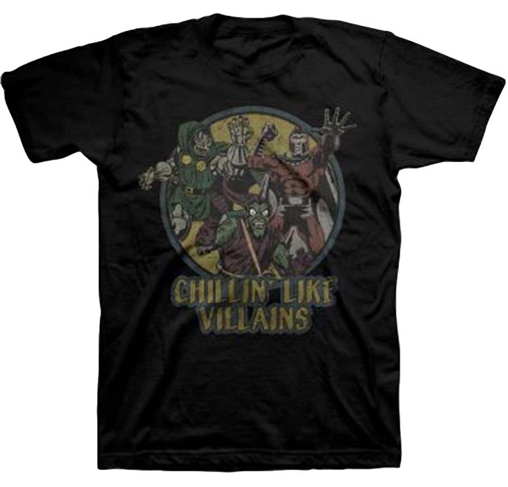 Marvel Men's Chillin' Like Villains Black T-Shirt New gallery