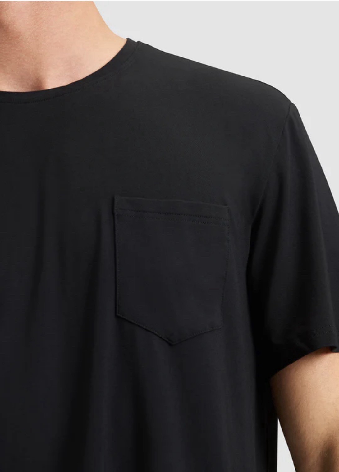 Cozy Earth Men's Bamboo Stretch-Knit Short Sleeve Tee Lounge Shirt Black Size L gallery