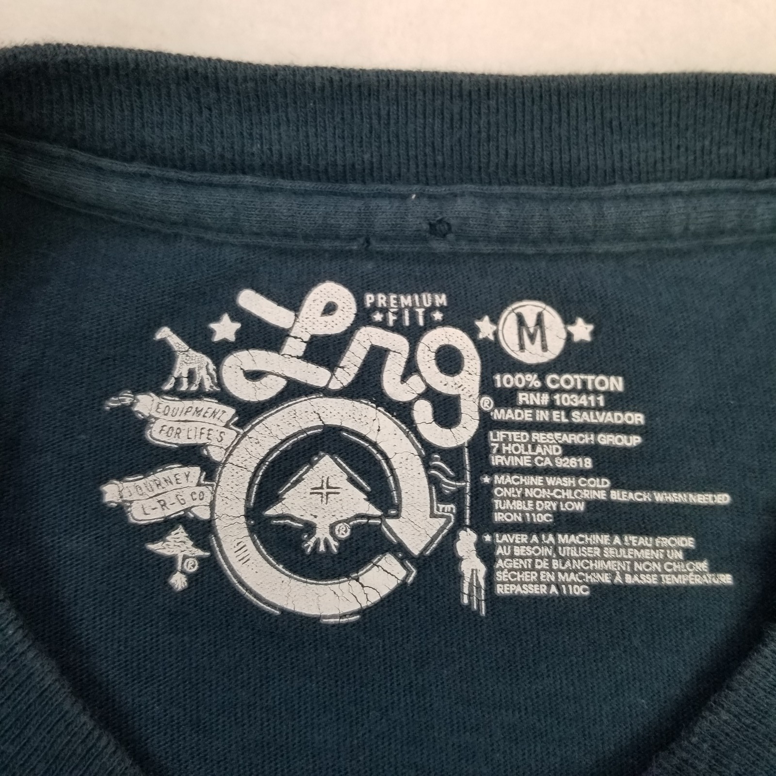Lifted Research Group Men's Dark Teal Born To Prevail LRG Graphic T-Shirt M gallery