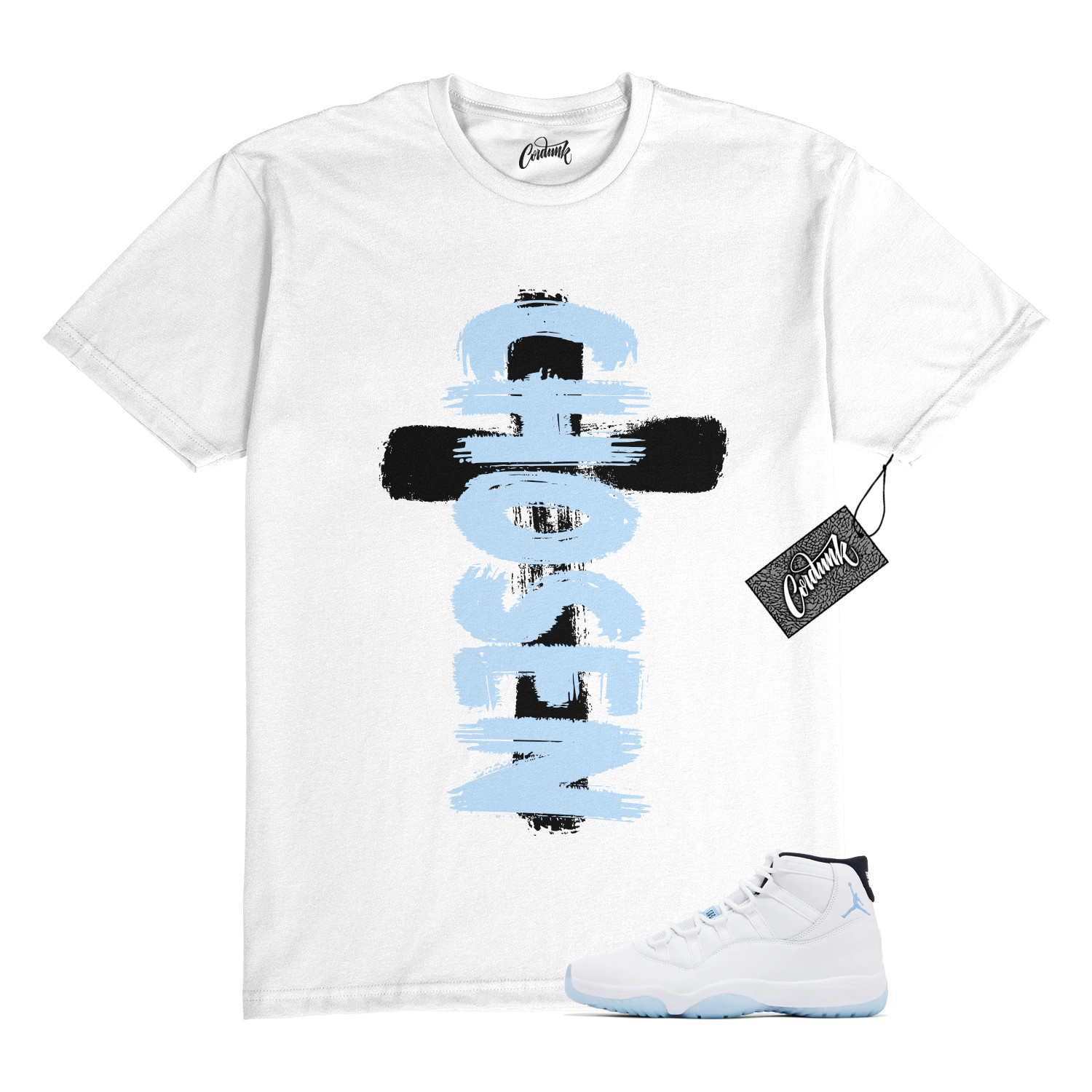11 Legend Blue 2024 Black White T Shirt to Match CHOSEN Jordan gallery