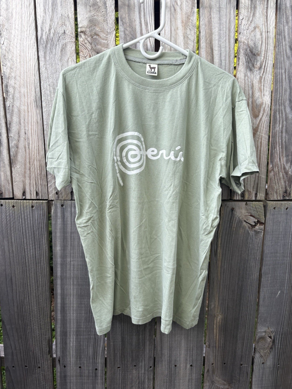 Forever Friends Llama Green Peru T-shirt Mens See Measurement No Tag